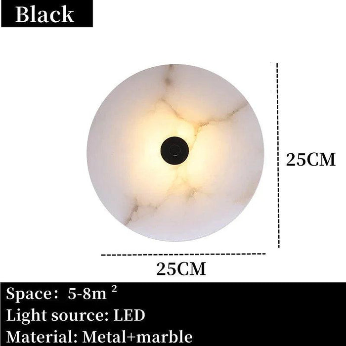 Moonshade Natural Marble Wall Sconce-DWHOME