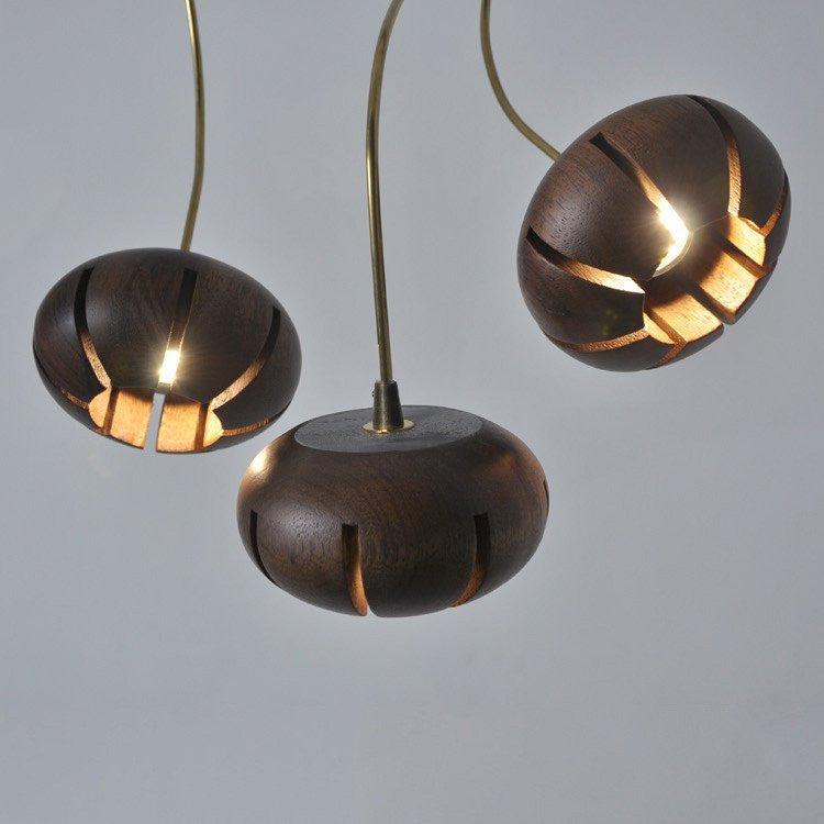 Wooden Petal Kitchen Island Pendant Light-DWHOME