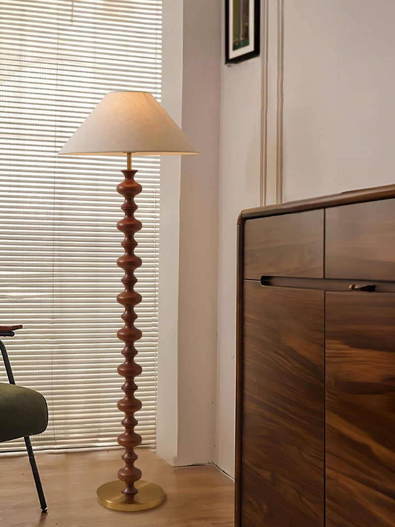 Sculpted Rhythm Wood Floor Lamp-DWHOME