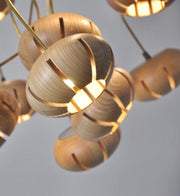 Wooden Petal Kitchen Island Pendant Light-DWHOME