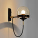 Dexter Glass Orb Brass Wall Light-DWHOME