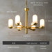 Moonshade Natural Marble Multi Light Chandelier.