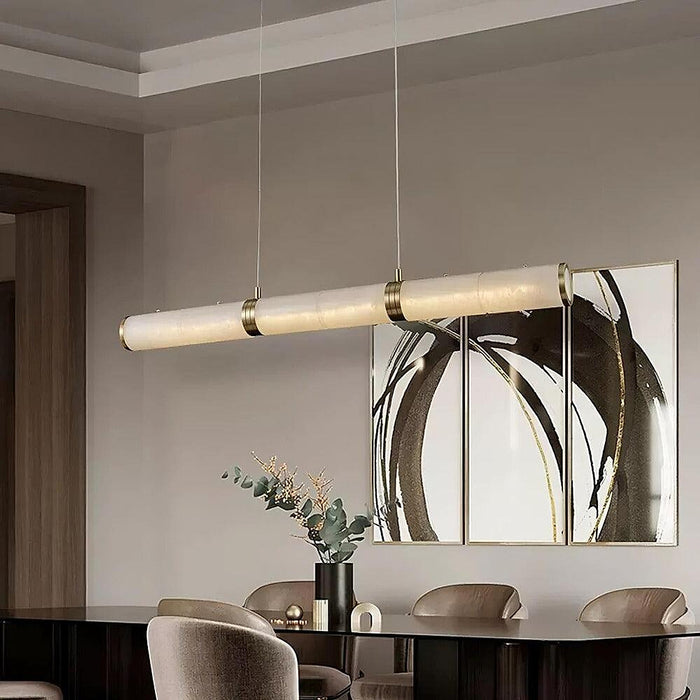 Moonshade Natural Marble Dining Room Lighting Fixture-DWHOME