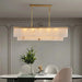 Natural Calcite Crystal Dining Room Chandelier.