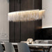 Cadena Stainless Steel Dining Room Chandelier.