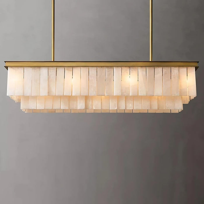 Natural Calcite Crystal Dining Room Chandelier.