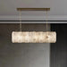 40" Natural Marble Rectangular Chandelier.