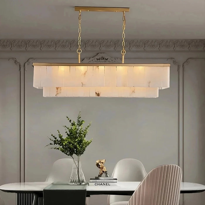 Natural Marble Dining Room Chandelier.