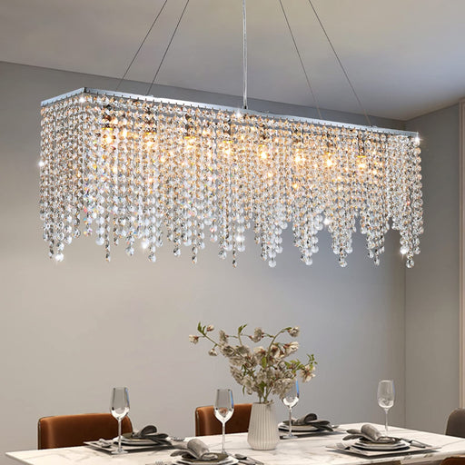 Alleri 40" Crystal Kitchen Island Chandelier.