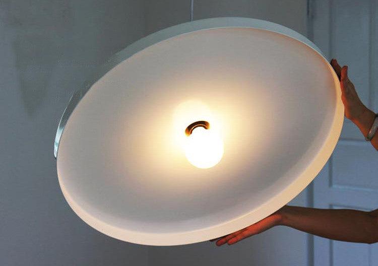 Minimalist White Disk Pendant Light - DWHOME