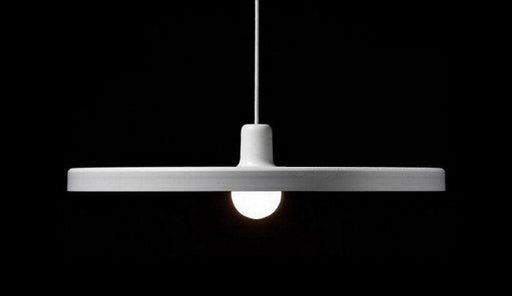 Minimalist White Disk Pendant Light.