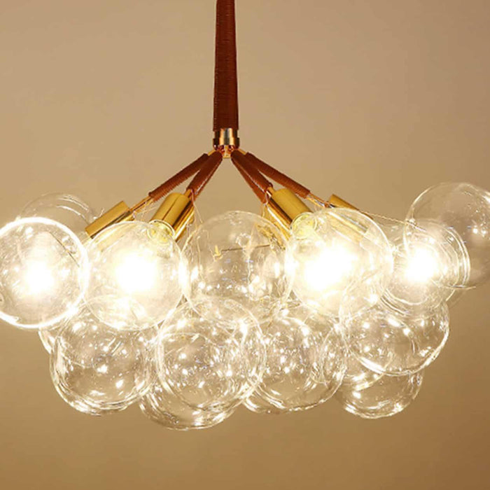 Doorana Modern Glass Balls Bubble Chandelier Lamp.