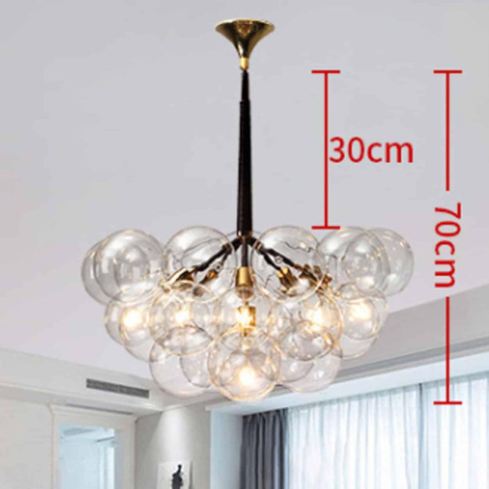 Doorana Modern Glass Balls Bubble Chandelier Lamp.