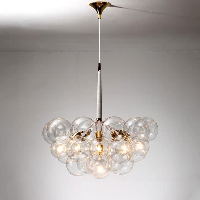 Doorana Modern Glass Balls Bubble Chandelier Lamp.