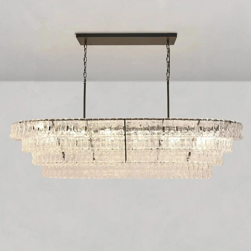 Ghiaccio Oval Chandelier 54''65''-DWHOME