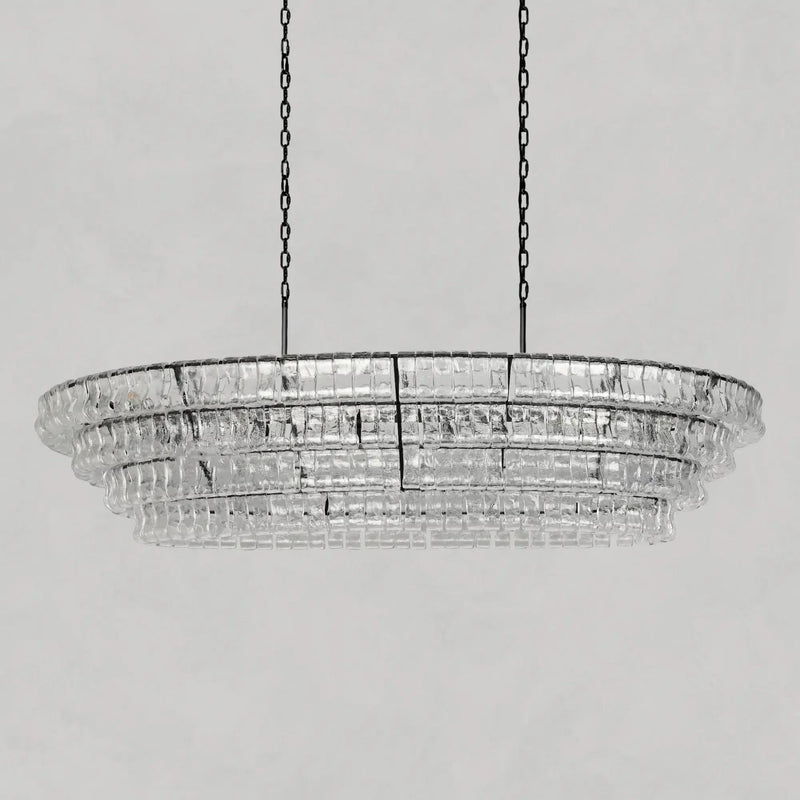 Ghiaccio Oval Chandelier 54''65''-DWHOME