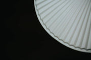 Eden Fluted White Shade With Brass Fitting midcentury Pendant Light-DWHOME