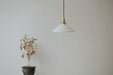 Eden Fluted White Shade With Brass Fitting midcentury Pendant Light.