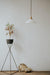 Eden Fluted White Shade With Brass Fitting midcentury Pendant Light.