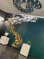 Glass Feathers Flying Chandelier-DWHOME