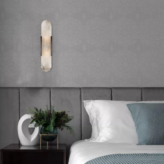 Ekorna Marble Sleek Slab Wall Lamp - DWHOME