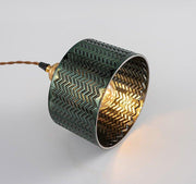 Emerald Fluted Dome Glass With Brass Fitting Art Deco Pendant Light-DWHOME