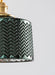 Emerald Fluted Dome Glass With Brass Fitting Art Deco Pendant Light.