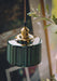 Emerald Fluted Dome Glass With Brass Fitting Art Deco Pendant Light.