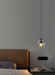 Enzo minimalist curve tinted glass shade pendant light.