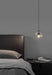 Enzo minimalist curve tinted glass shade pendant light.