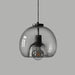 Enzo minimalist curve tinted glass shade pendant light.