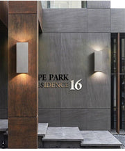 Ernarj Rectangular Twin Shine Cement Wall Lamp-DWHOME