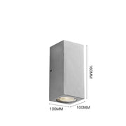 Ernarj Rectangular Twin Shine Cement Wall Lamp-DWHOME