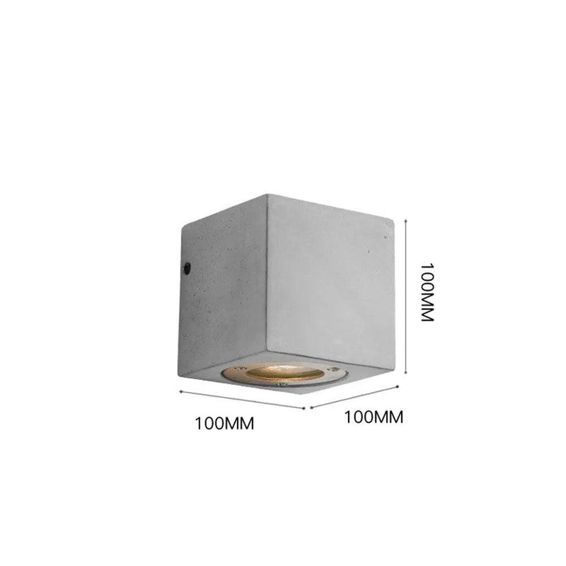 Ernarj Rectangular Twin Shine Cement Wall Lamp-DWHOME