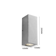 Ernarj Rectangular Twin Shine Cement Wall Lamp-DWHOME