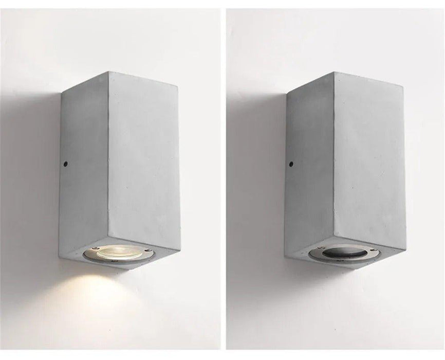 Ernarj Rectangular Twin Shine Cement Wall Lamp.