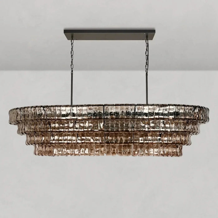 Ghiaccio Oval Chandelier 54''65''-DWHOME
