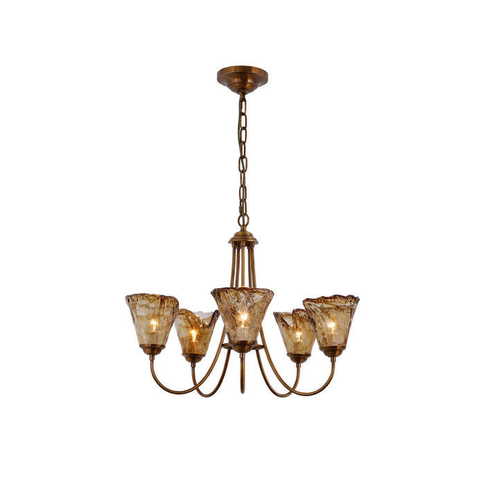 Franklin Amber Chandelier-DWHOME