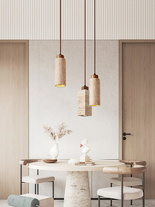 Solvara Travertine Pendant Lamp-DWHOME
