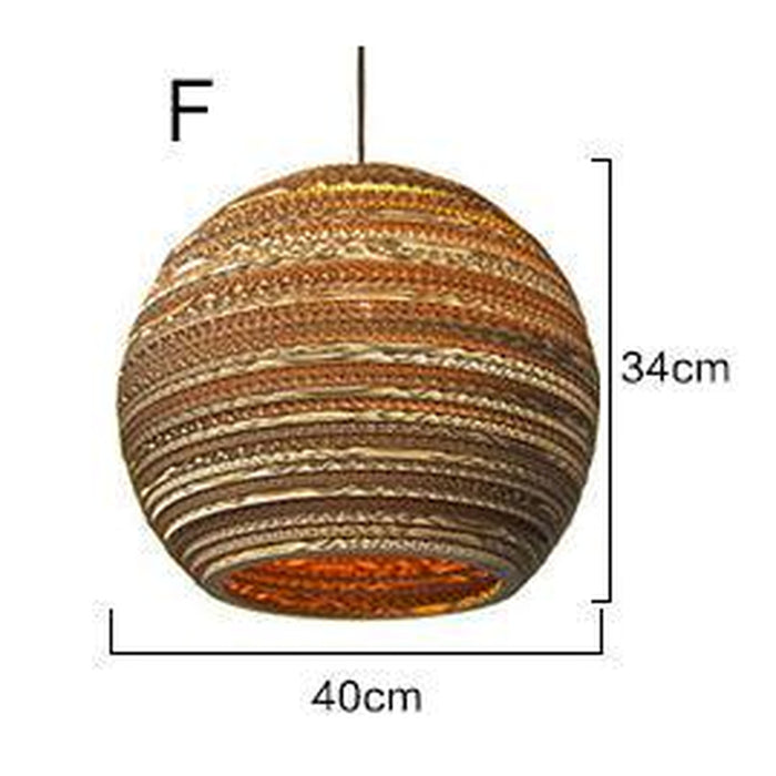 Luminaria Corrugated Board Pendant Light-DWHOME
