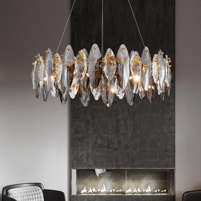 Lazzo Modern Crystal Chandelier.