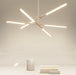 Faro minimalist all white pendant light chandelier.