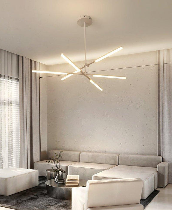 Faro minimalist all white pendant light chandelier.