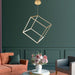 LED Cubic Frame Modern Pendant Light.