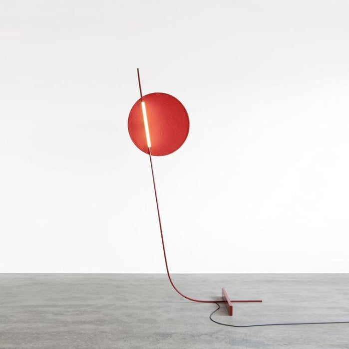 LED Red Arc Creative Floor Lamp.