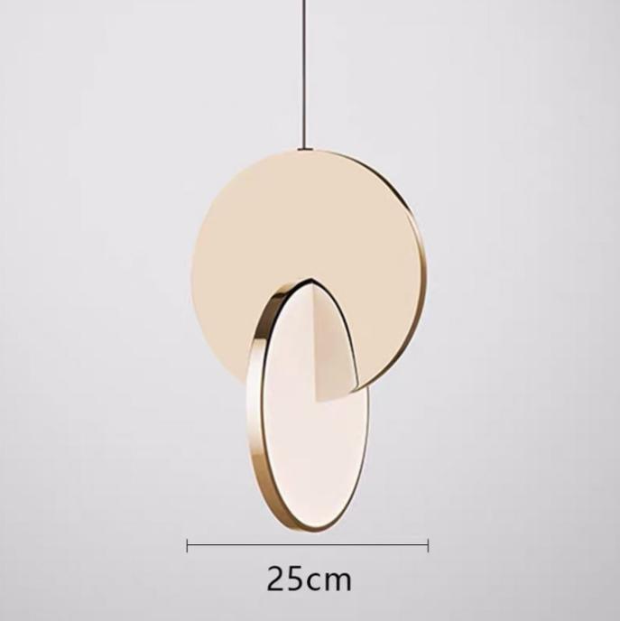 LED Twin Discs Modern Pendant Light.