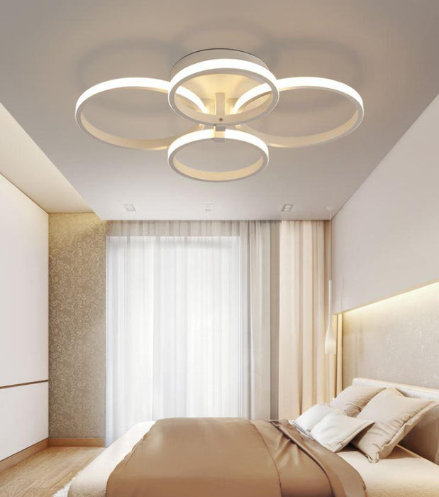 Modern Multi-Circle LED Ceiling Light for Living Room.