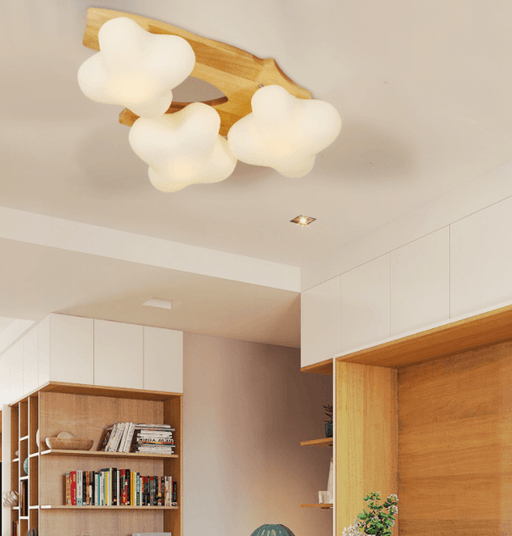 LED Wood & Cloud Creative Design Children Ceiling Light.