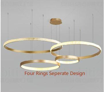 LED Circle Rings Pendant Chandelier.