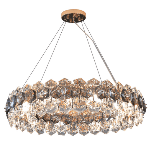 LED Crystal Modern Chandelier Round Pendant Light.